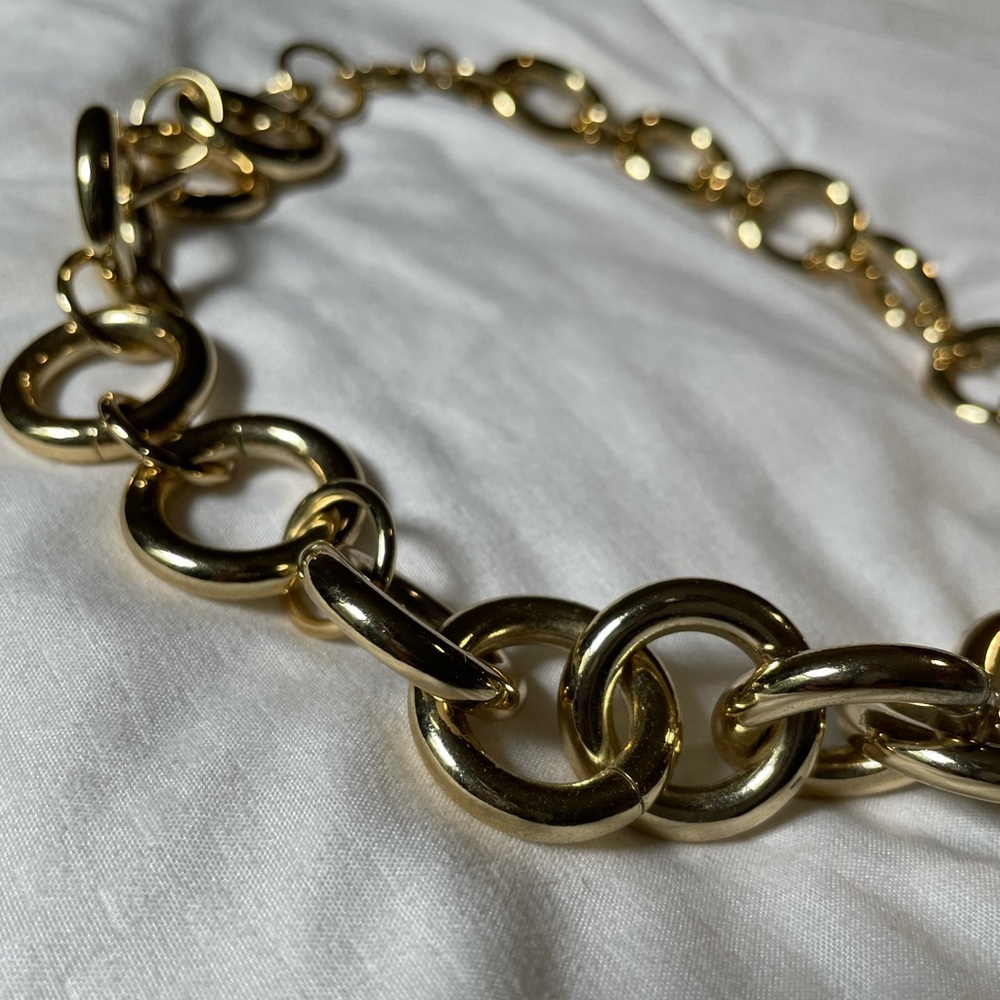 J.Crew Costume Jewelry Gold Links Chain Necklace
